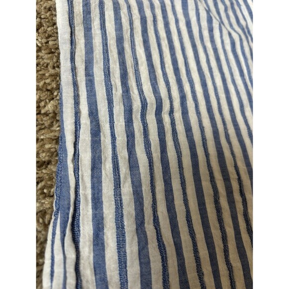Maeve by Anthropologie Striped Button Down Tunic Women Medium Blue White Small - Picture 11 of 12